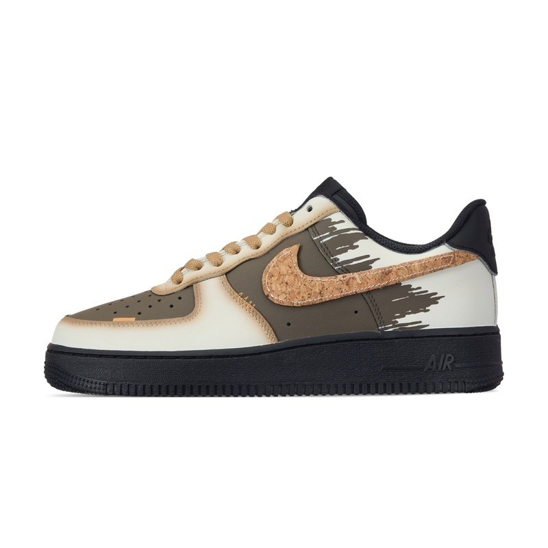 Custom Air Force 1 Shoes Caramel Coffee Brown Black