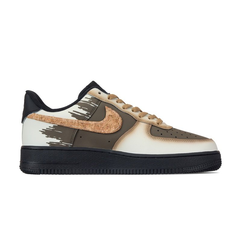 Custom Air Force 1 Shoes Caramel Coffee Brown Black - Image 2