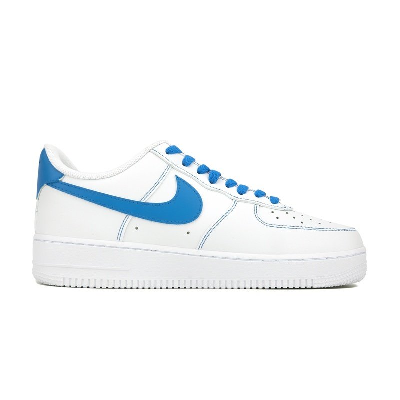 Custom Air Force 1 Shoes Colored Swoosh Blue White - Image 2