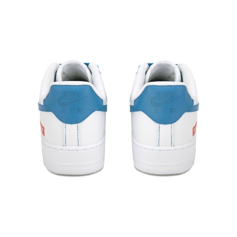 Custom Air Force 1 Shoes Colored Swoosh Blue White - Image 4