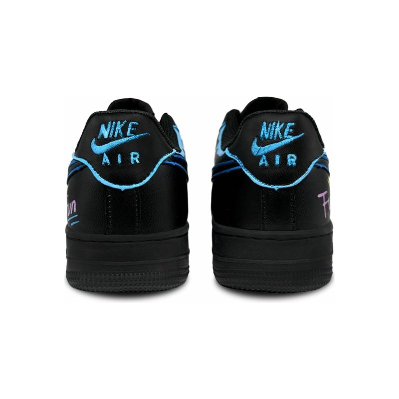 Custom Air Force 1 Shoes Colorful Candy Black Multicolor - Image 4