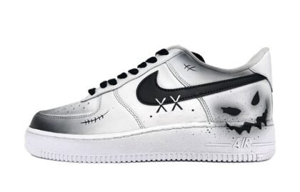 Custom Air Force 1 Shoes Devil Smile Black White