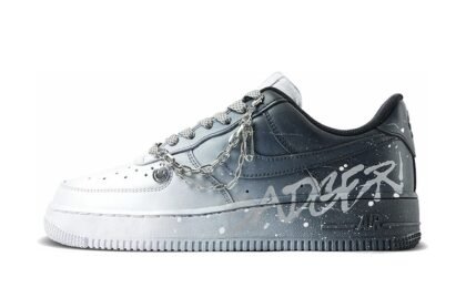 Custom Air Force 1 Shoes Electric Party Gray White