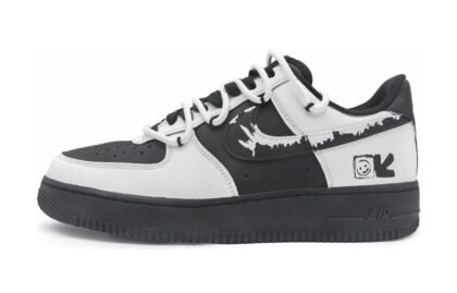 Custom Air Force 1 Shoes Glacier Island Black Gray
