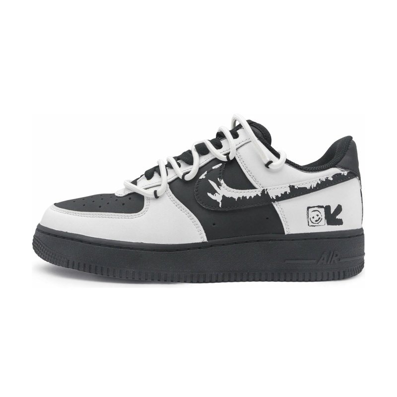 Custom Air Force 1 Shoes Glacier Island Black Gray