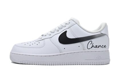 Custom Air Force 1 Shoes Gradient Swoosh Black White