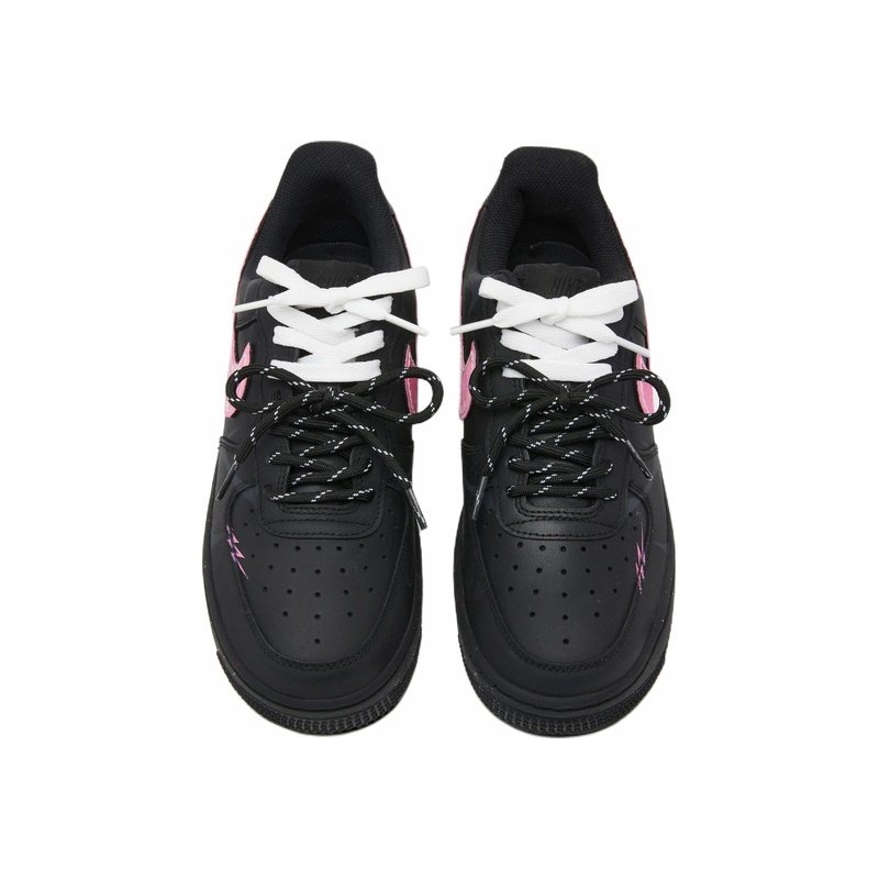 Custom Air Force 1 Shoes I Love Me Pink Black - Image 4