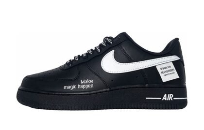 Custom Air Force 1 Shoes Magic Happen Black White
