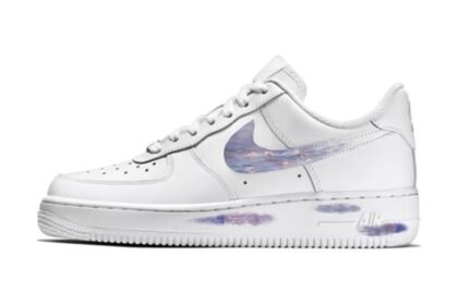Custom Air Force 1 Shoes Monet Waterlily White Purple