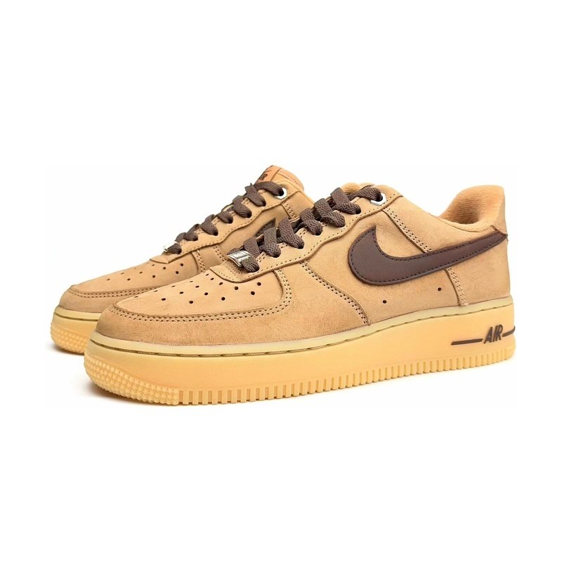 Custom Air Force 1 Shoes Muddy Land Brown Yellow - Image 3