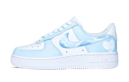 Custom Air Force 1 Shoes Sky Clouds Blue White