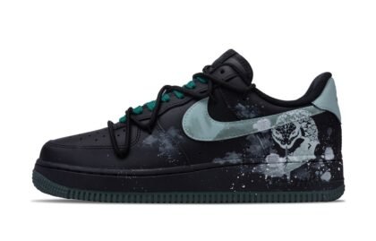 Custom Air Force 1 Shoes Snake Spirit Black Gray