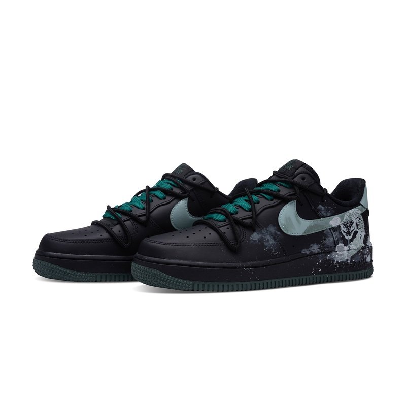 Custom Air Force 1 Shoes Snake Spirit Black Gray - Image 3