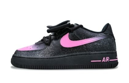 Custom Air Force 1 Shoes Starry Night Black Pink