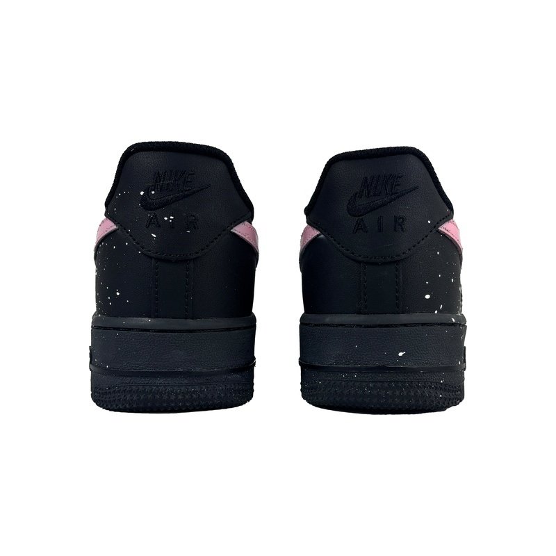 Custom Air Force 1 Shoes Starry Night Black Pink - Image 4