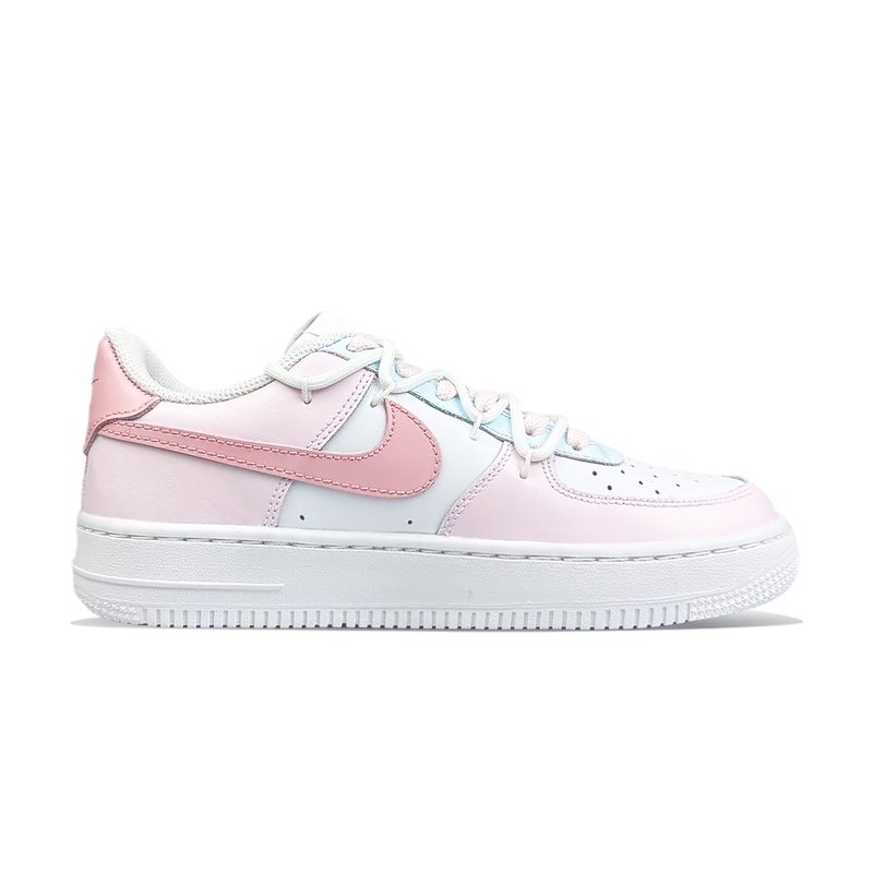 Custom Air Force 1 Shoes Strawberry Ice Cream Pink White - Image 2