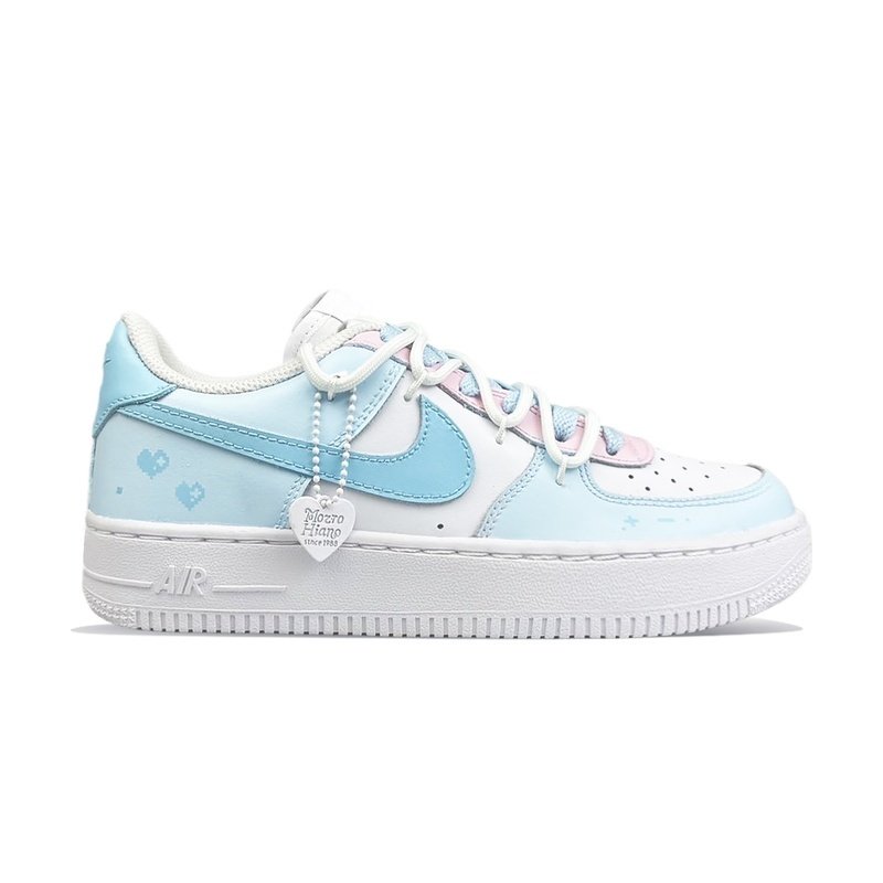 Custom Air Force 1 Shoes Strawberry Ice Cream Pink White - Image 3