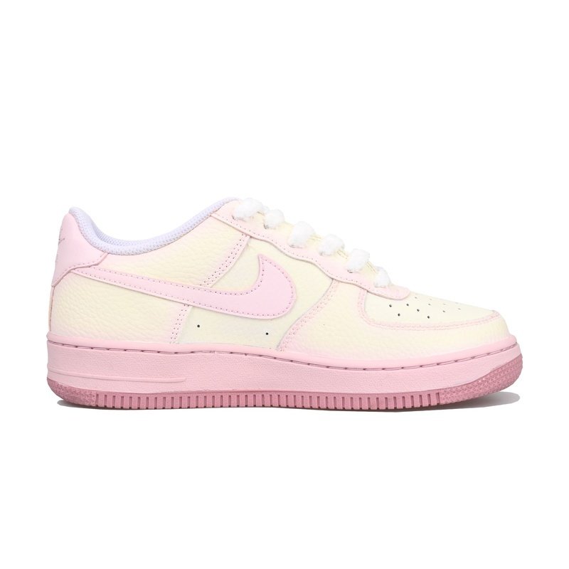 Custom Air Force 1 Shoes Strawberry Mochi Pink Beige - Image 2