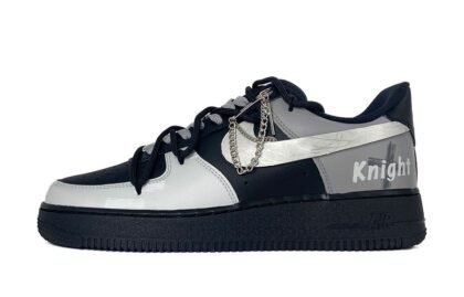 Custom Air Force 1 Shoes Urban Knight Black Grey
