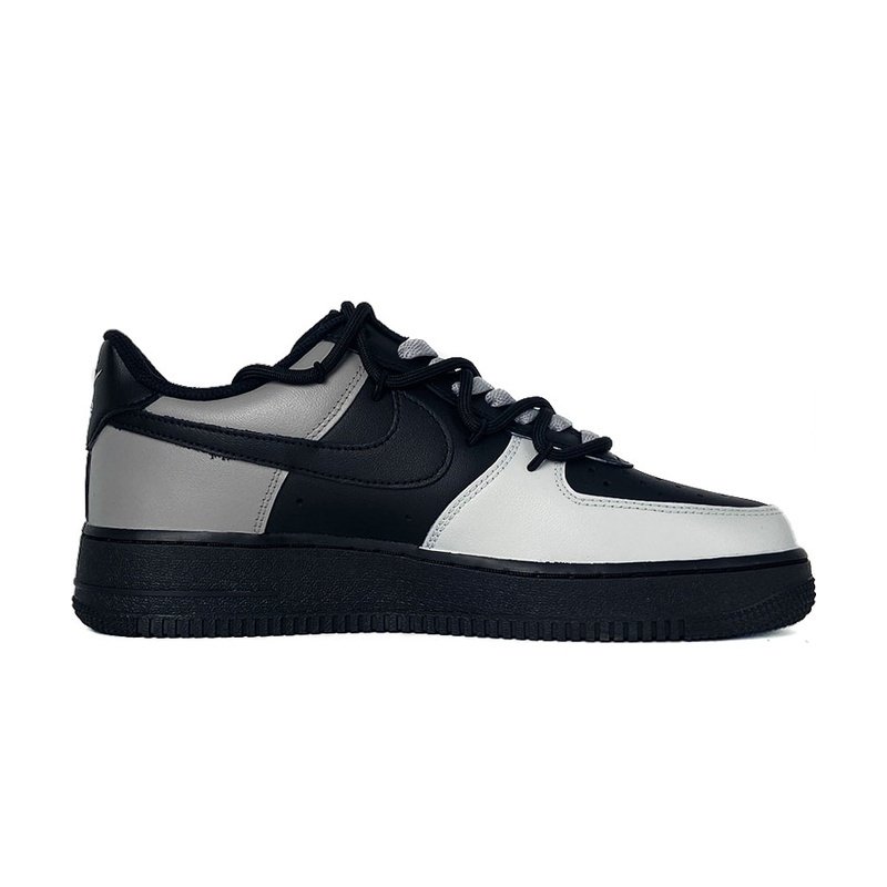 Custom Air Force 1 Shoes Urban Knight Black Grey - Image 2