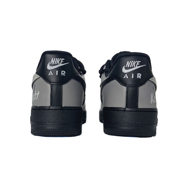 Custom Air Force 1 Shoes Urban Knight Black Grey - Image 4