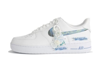 Custom Air Force 1 Shoes Van Gogh Starry Night White Blue