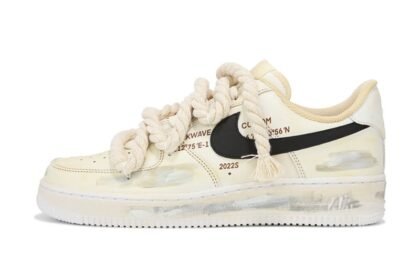 Custom Air Force 1 Shoes Vintage Oxidation Beige Black