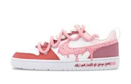 Custom Court Shoes Candy Shop Pink White