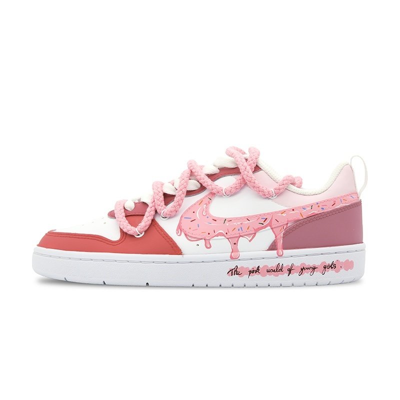 Custom Court Shoes Candy Shop Pink White