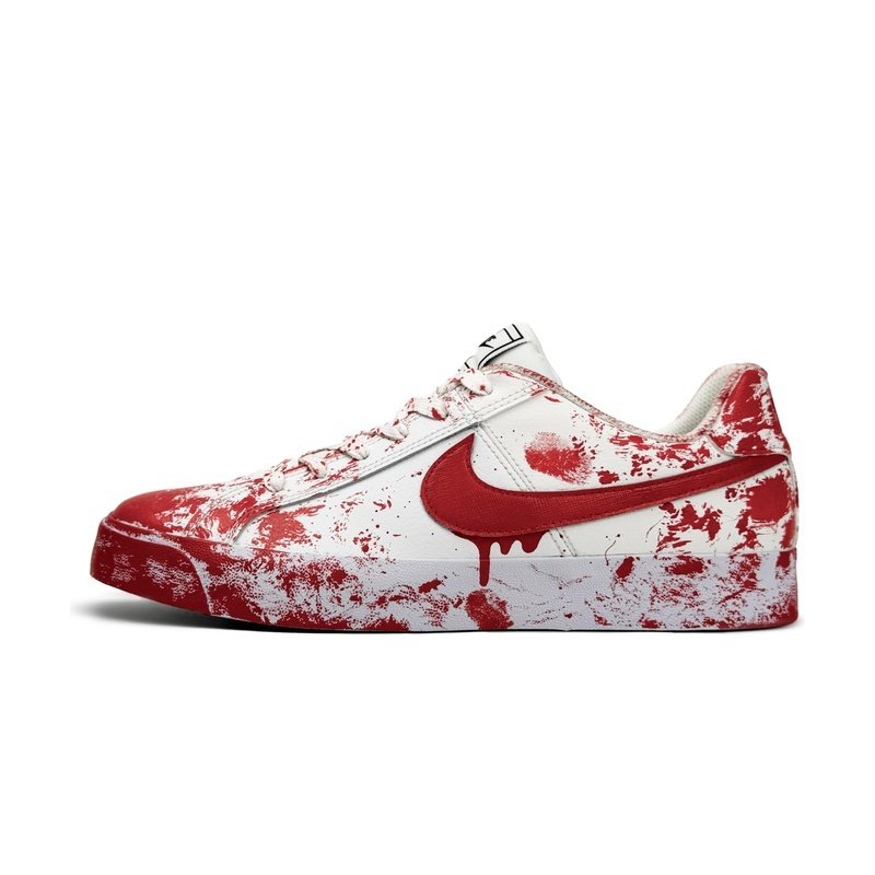 Custom Court Shoes Crime Scene Red White