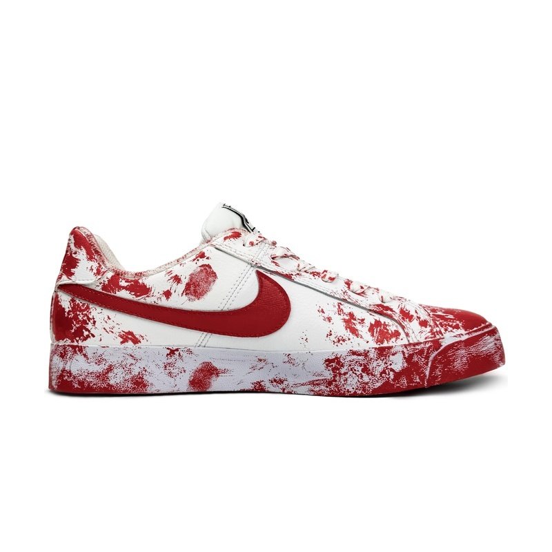 Custom Court Shoes Crime Scene Red White - Image 2