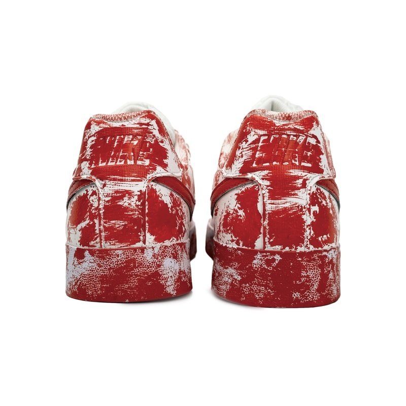 Custom Court Shoes Crime Scene Red White - Image 4