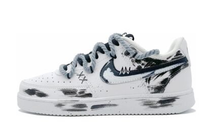 Custom Court Shoes Dark Knight Black White