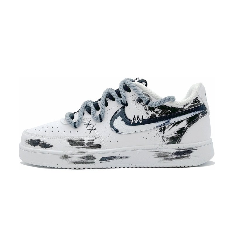 Custom Court Shoes Dark Knight Black White