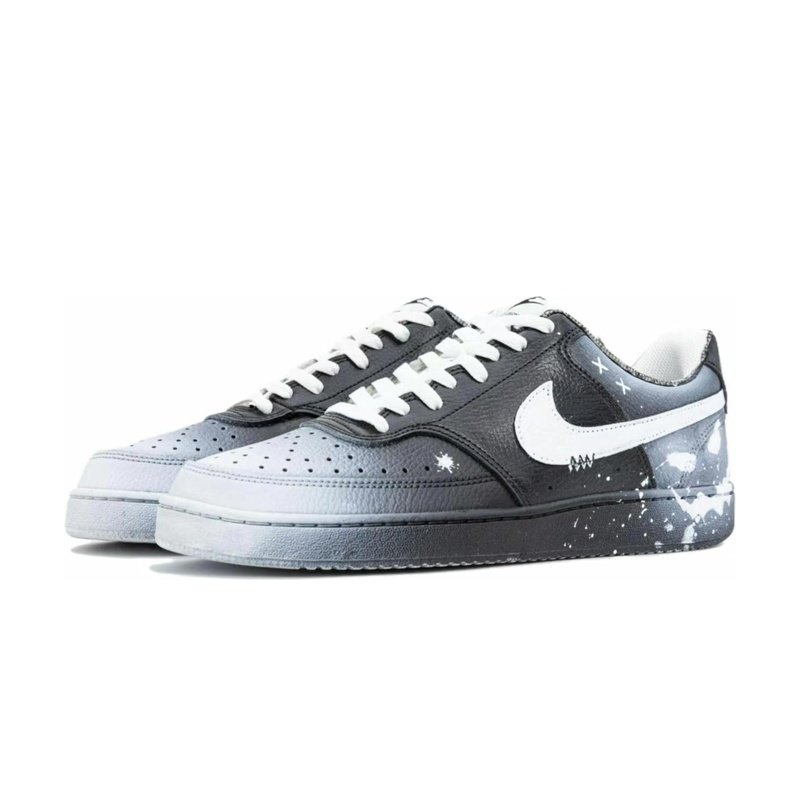 Custom Court Shoes Dark Moment Black White - Image 3