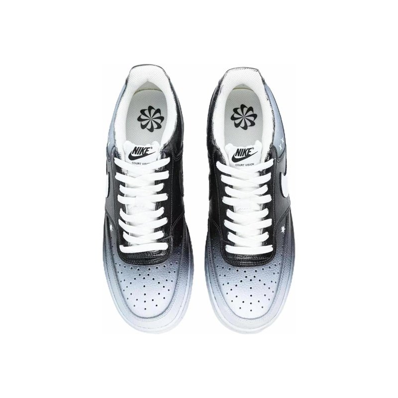 Custom Court Shoes Dark Moment Black White - Image 4