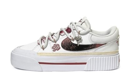 Custom Court Shoes Dark Rose Metallic Heart