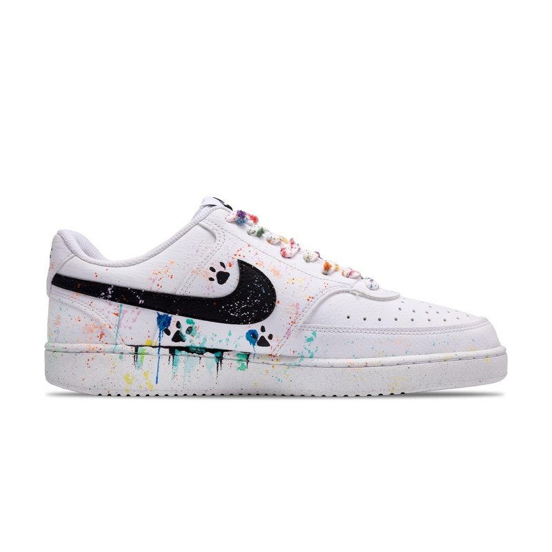 Custom Court Shoes Decadent Cat White Multicolor - Image 2