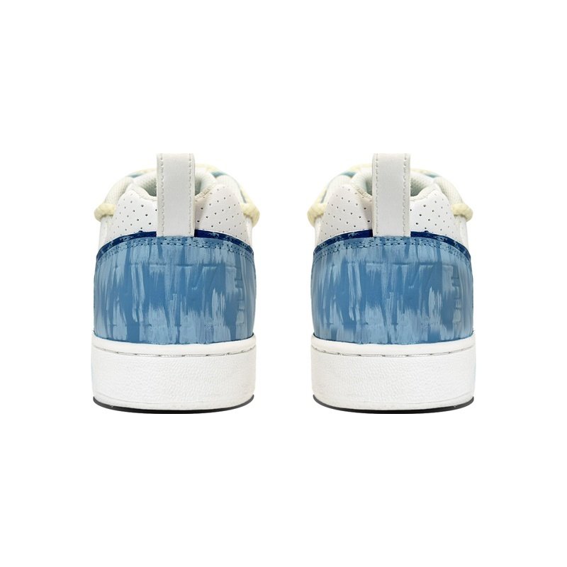 Custom Court Shoes Deep Sea Memory Blue White - Image 4