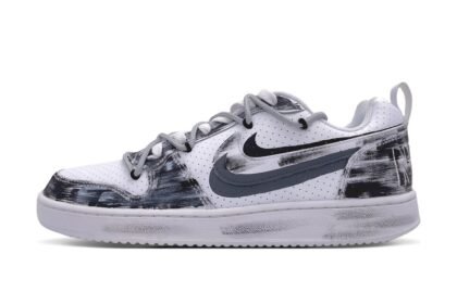 Custom Court Shoes Double Swoosh Black Grey