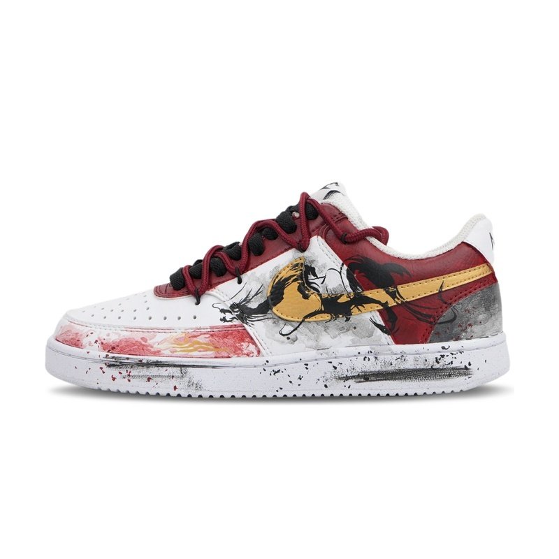 Custom Court Shoes Dragon Phoenix White Red
