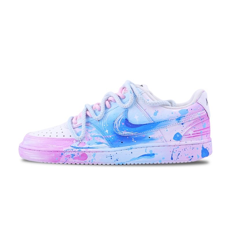 Custom Court Shoes Dreamy Starry Blue Pink