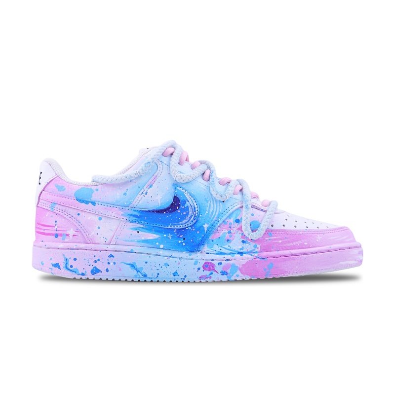 Custom Court Shoes Dreamy Starry Blue Pink - Image 2