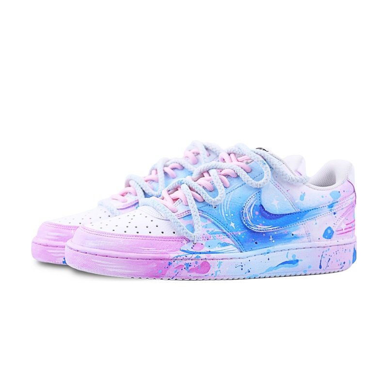 Custom Court Shoes Dreamy Starry Blue Pink - Image 3