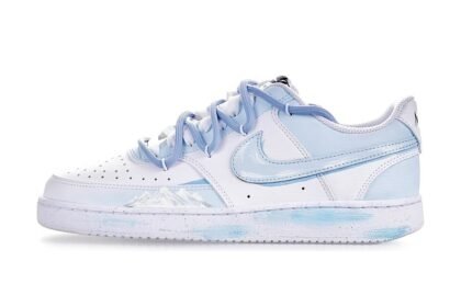 Custom Court Shoes Ice Mountain White Blue