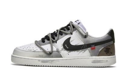 Custom Court Shoes Judgment Day White Gray