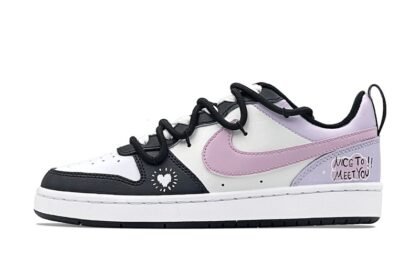 Custom Court Shoes Love You Purple Black