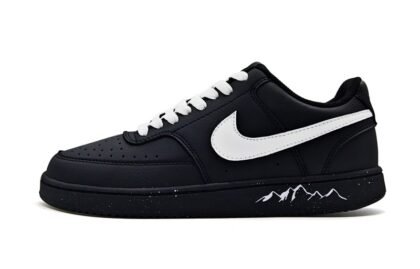 Custom Court Shoes Mountain Trek Black White