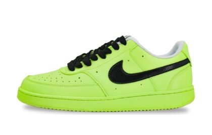 Custom Court Shoes Neon Obsidian Green Black