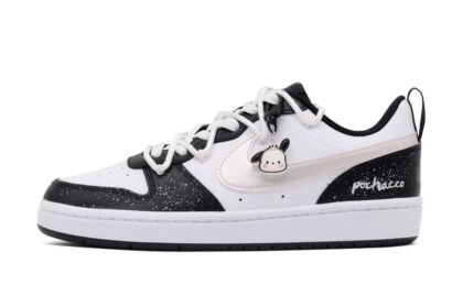 Custom Court Shoes Pochacco Dog Black White